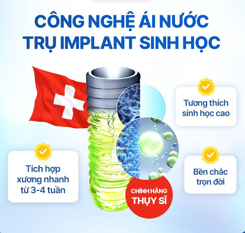 Trụ Implant ái nước
