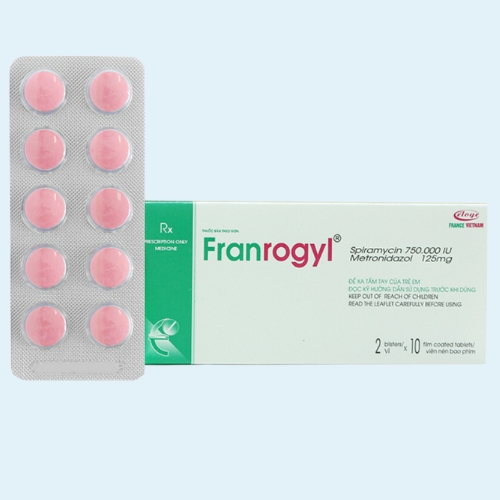 Thuốc Franrogyl có thành phần chính gồm Spiramycin và Metronidazol