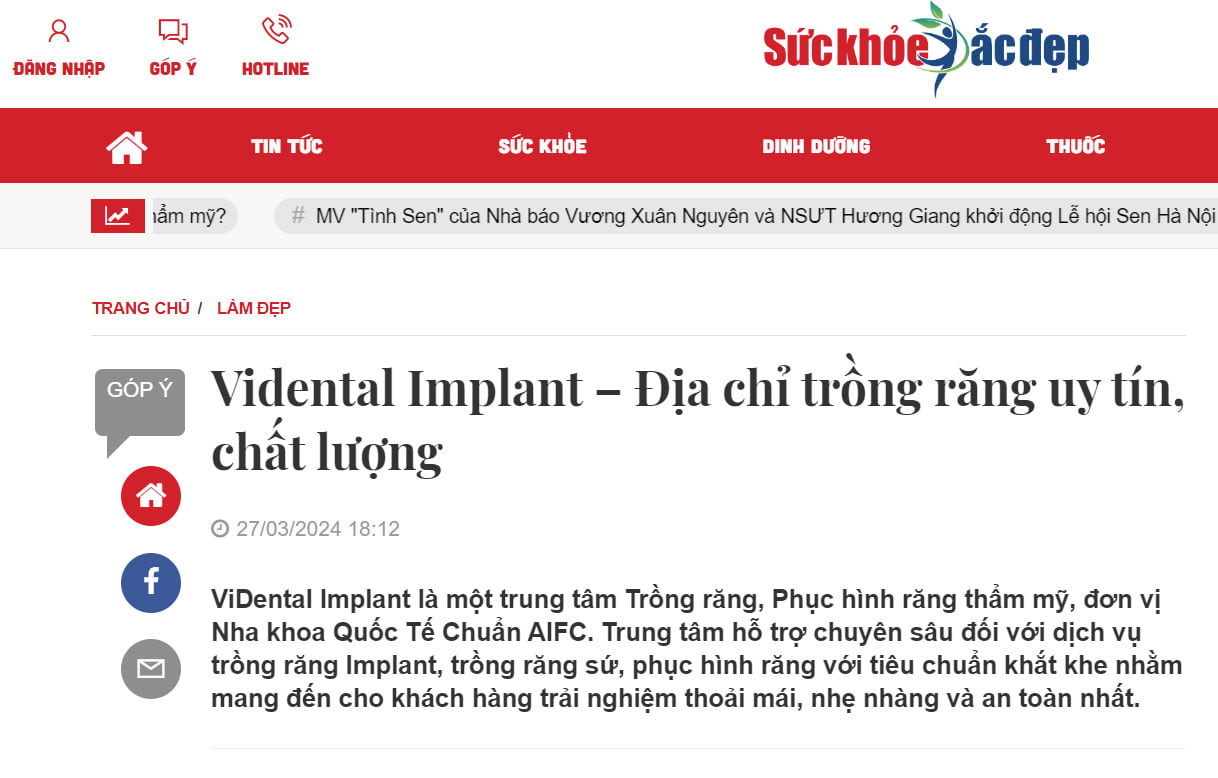 Công nghệ trồng răng từ tính ViDental được báo Thanh niên đánh giá cao